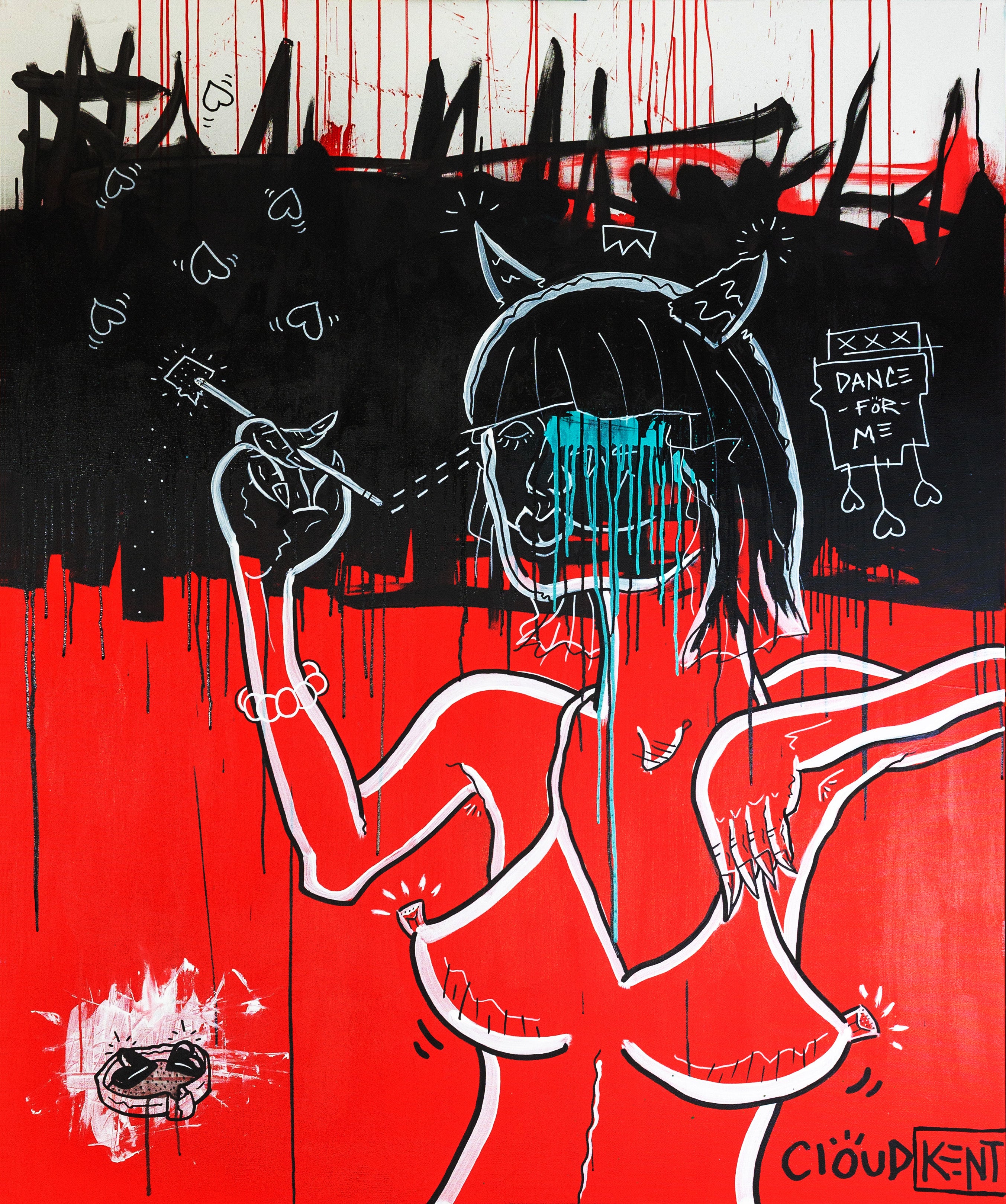 CORAZÓN ENFLAMMÉS — Detail View | Cloud Kent Original Art