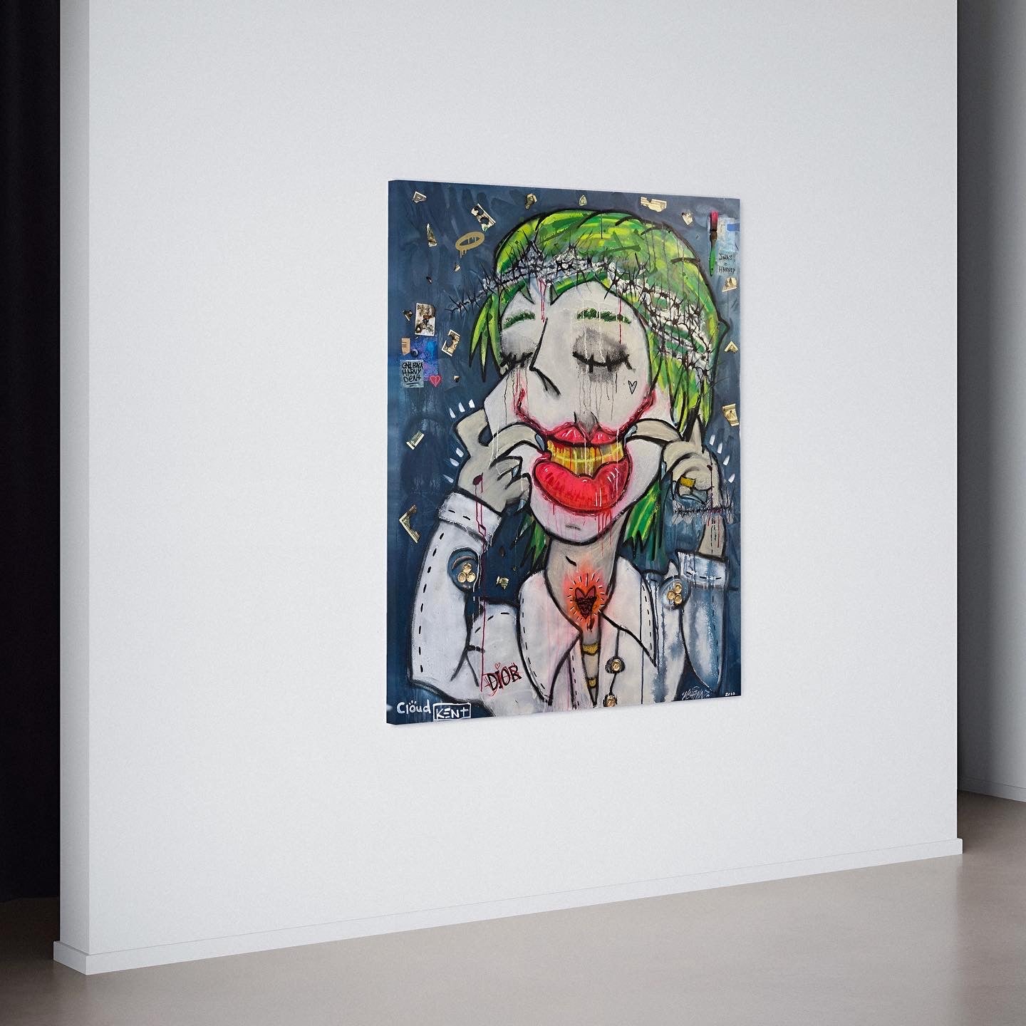 PASSION OF THE CLOWN — Detail View | Cloud Kent Original Art