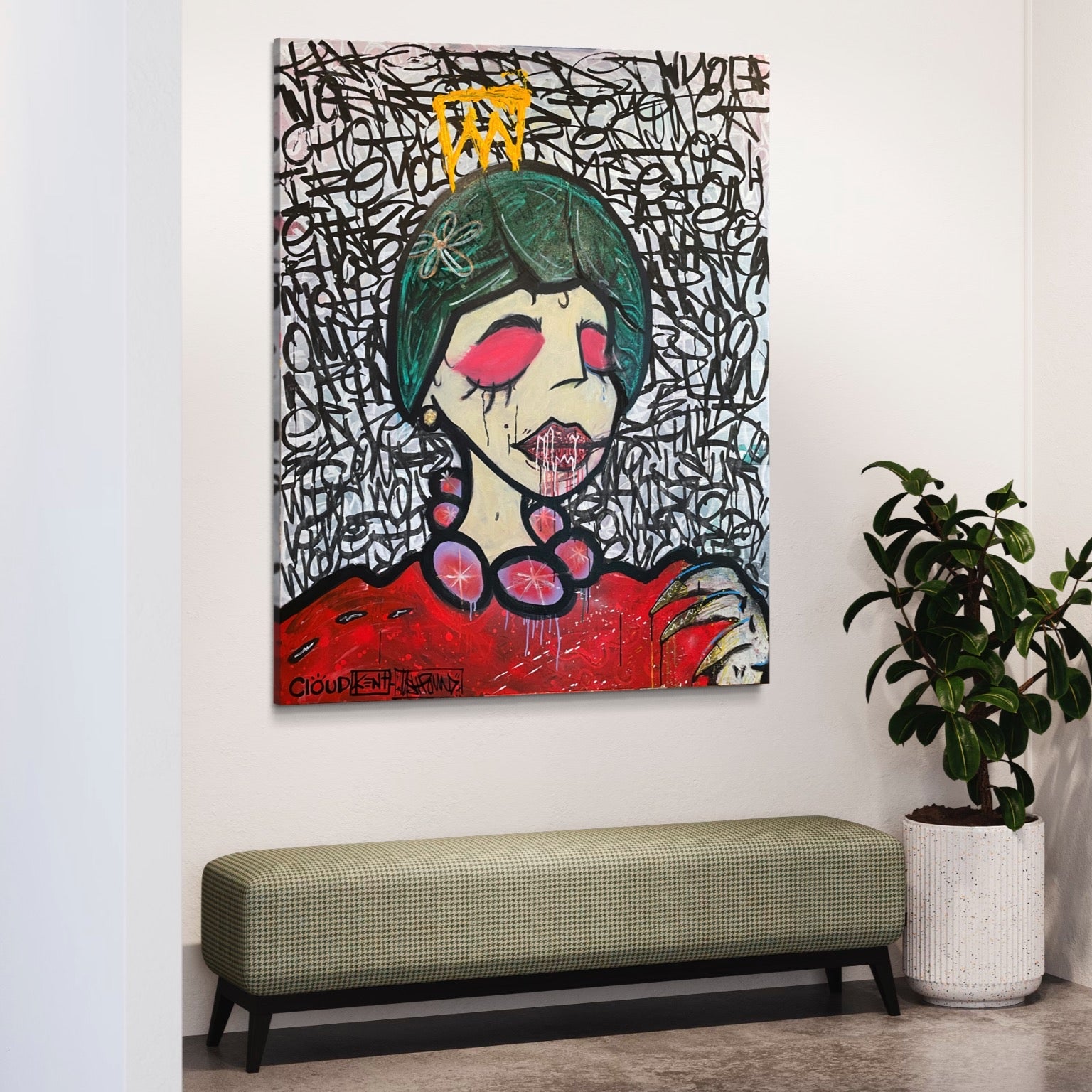 MADRE IN PARIS — Original Painting by Cloud Kent | Spiritual Neo-Pop Expressionism