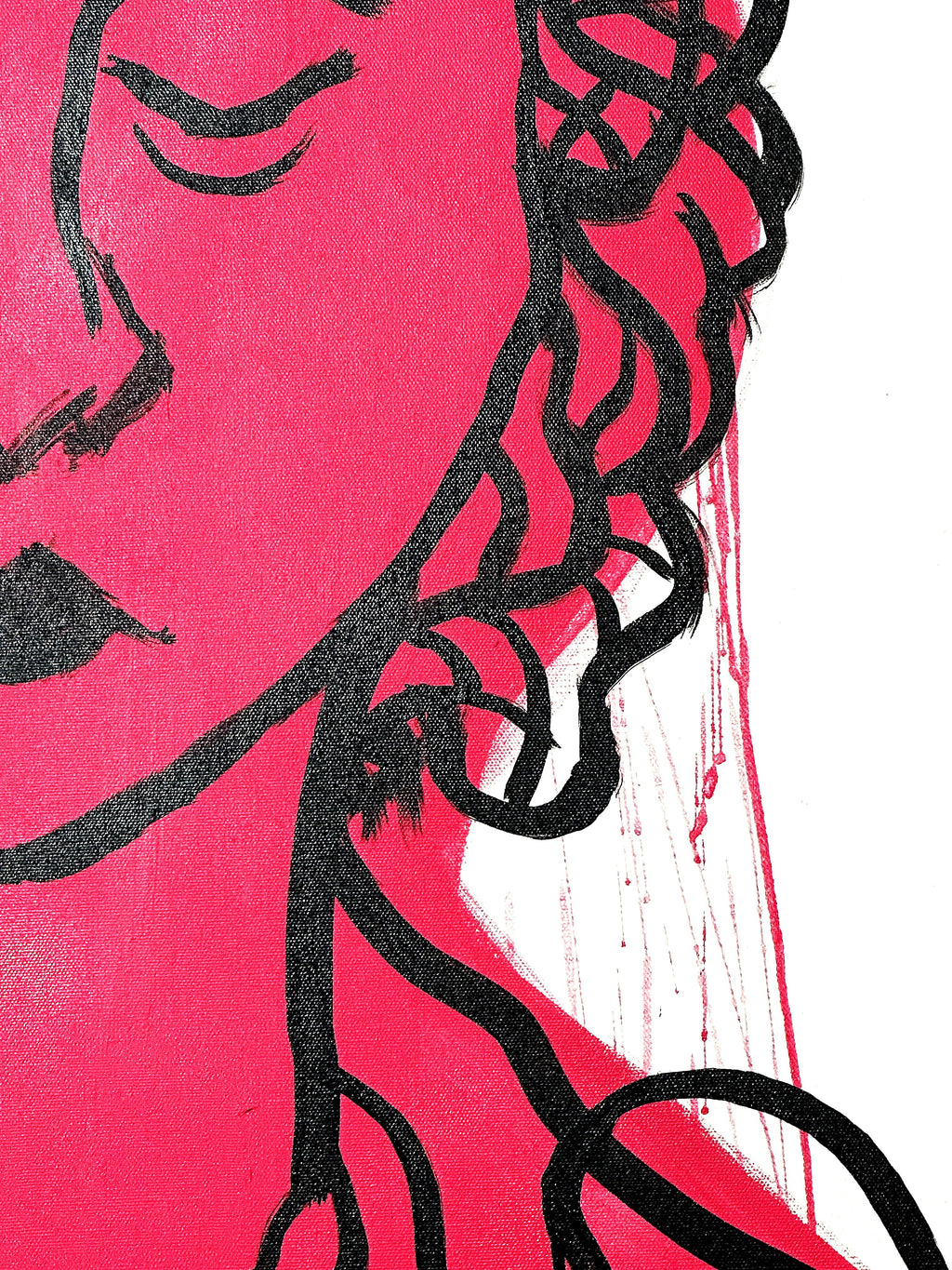 AMOR DE FLOR — Detail View | Cloud Kent Original Art | Amor De Clouds