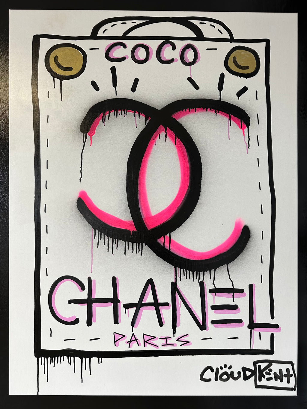 KI$$ OF CHANEL — Original Painting by Cloud Kent | Spiritual Neo-Pop Expressionism