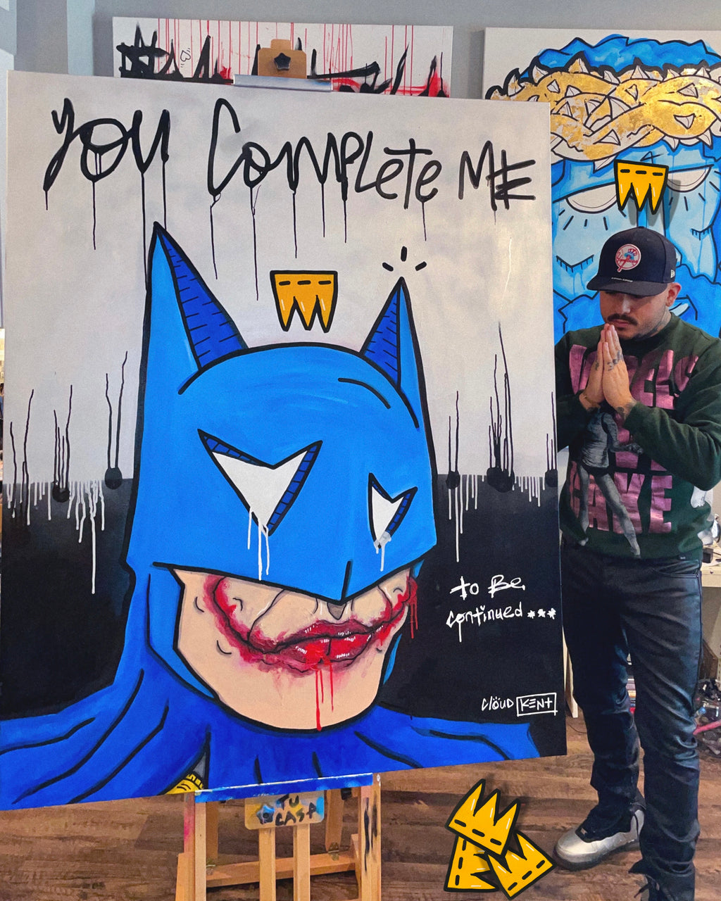 YOU COMPLETE ME — Original Painting by Cloud Kent | Spiritual Neo-Pop Expressionism