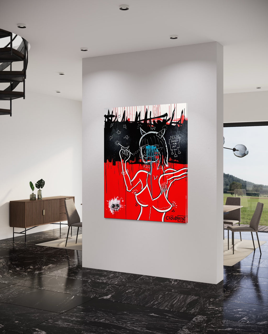 CORAZÓN ENFLAMMÉS — Studio Shot | Cloud Kent Spiritual Painting